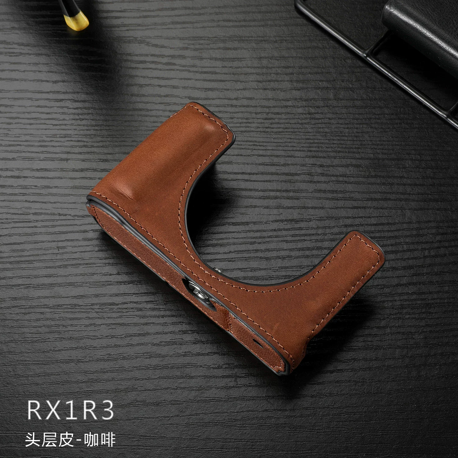 Genuine Leather Photo Camera Case Half Body Bag Bottom Cover For SONY RX1R3 RX1RM3 RX1RIII Open Battery Design Protective sleeve