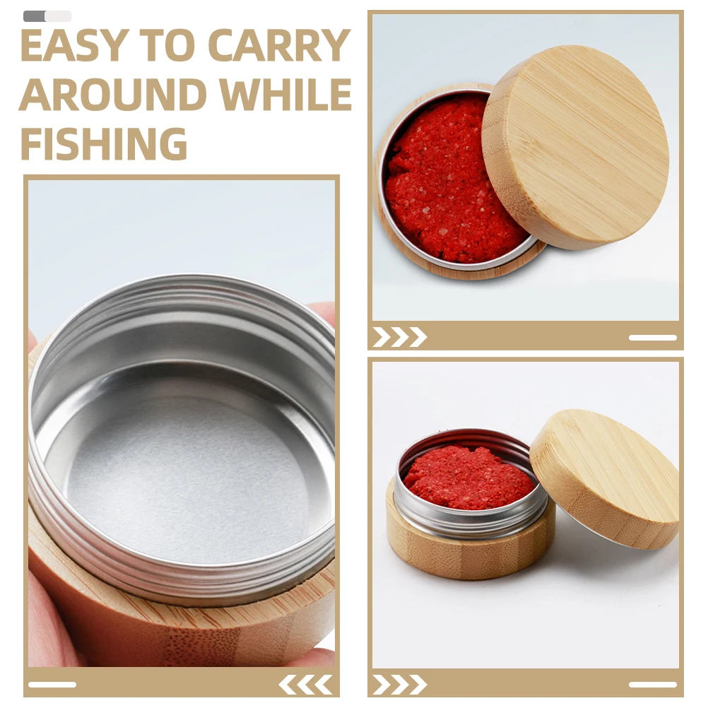 

Bait Box Fishing Kit Bucket Lure Storage Case Bamboo Holder Container