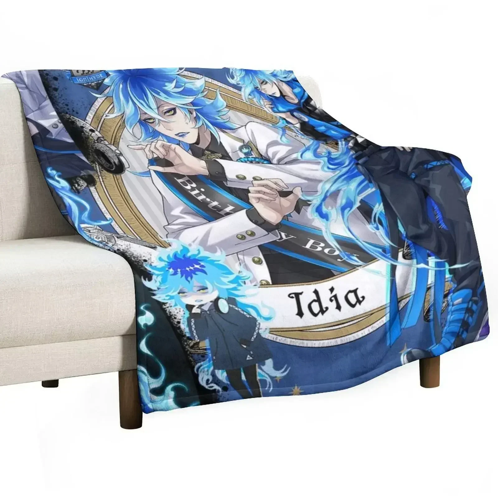 Idia Shroud Collage Throw Blanket Beach Luxury Brand Flannel Fabric Blankets