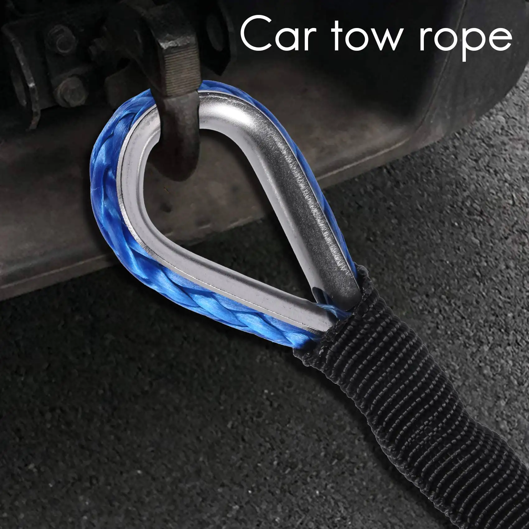 A65P-3/16 بوصة × 50 بوصة 7700 رطل حبل كابل خط ونش صناعي مع كم حماية لـ ATV UTV