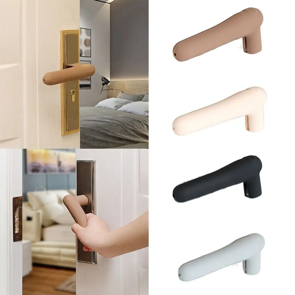 Silent Portable Silicone Door Handle Cover Anti-Slip Anti Collision Door Knob Cover Silent Anti-Static Doorknob Sleeve for Home