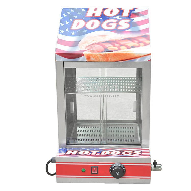 Restaurant Kitchen Equipment Electric Mini Food Warming Showcase Commercial Cabinet Hotdog Streamer Warmer for Sale