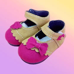 5.6 cm Mini Shoes For Girl's Doll,Cute Toy Shoe for Ruby Red Fashion Friends 1/4 Cute Footwear New Bow Design for Dolls Toys