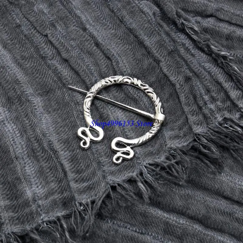 Q0ke pós apocalíptico xale cachecol shaman cowl traje medieval faixa com capuz xale com broche vikinges para halloween cosplay