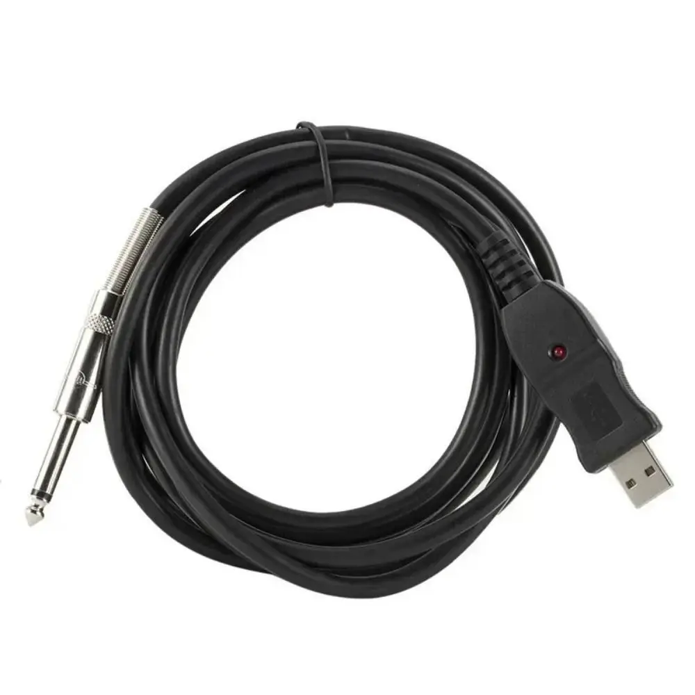 

6.35mm USB Guitar Cable USB Male XLR Canon Guitar Connecting Line 3M Black Guitar Audio Connector Cord Electric Guitar