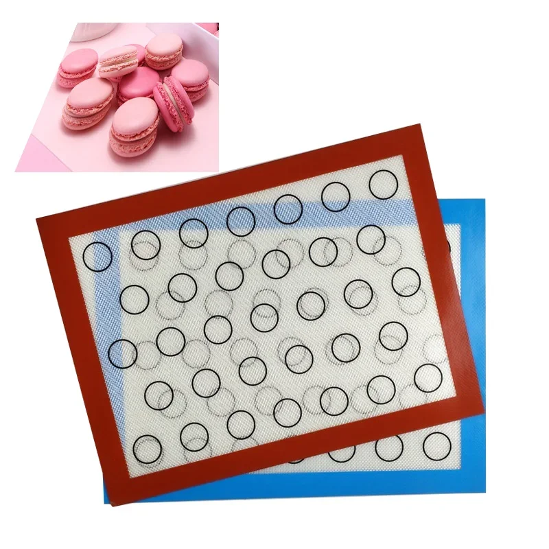 1Pcs Food Grade Silicone  Macarons Baking Mat Size 30*40cm Circle Size Can Be Customized Macaron Non-Stick Baking Mat