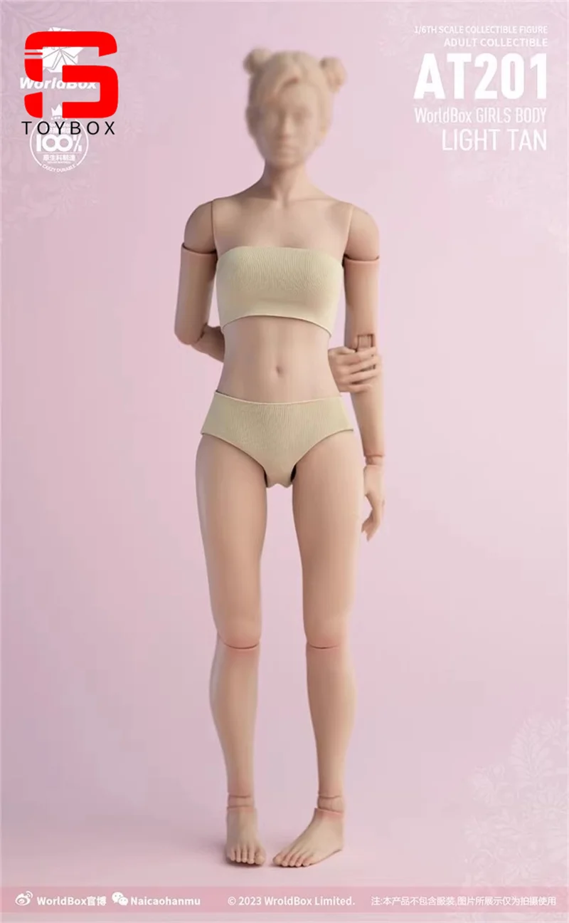 Worldbox 1/6 AT201 AT202 AT203 AT206 AT210 Żeńska Figurka Żołnierza Normalna/Tłusta Noga Biała Jasnobrązowa Skóra Model Zabawka Lalka