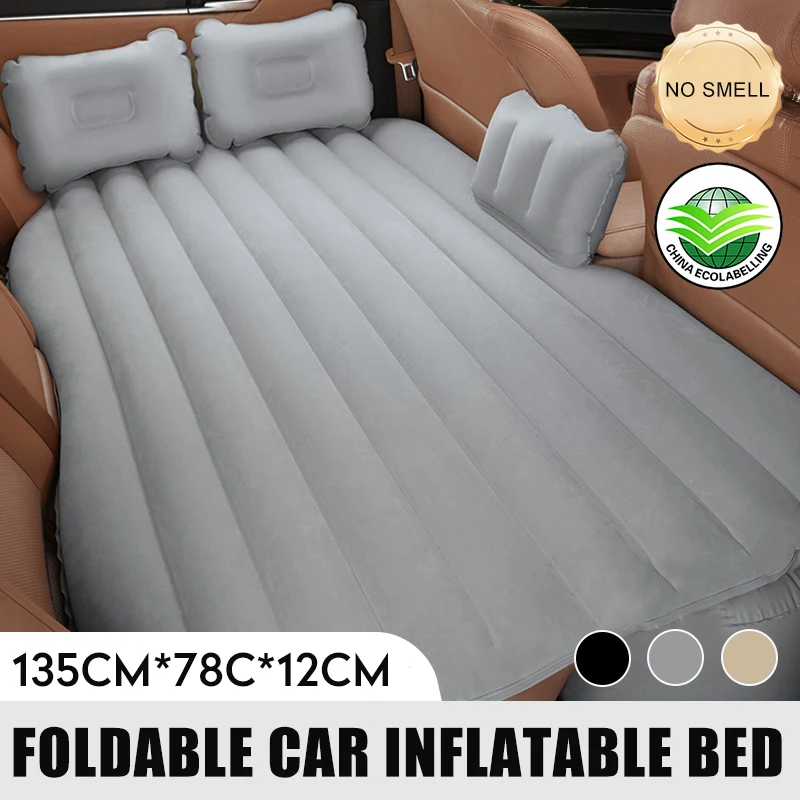 

Автомобильная надувная дорожная кровать, надувной матрас, кровать для путешествий, дома, уличный коврик для кемпинга, 2 в 1, многофункциональная автоматическая дорожная кровать для автомобиля, внедорожника