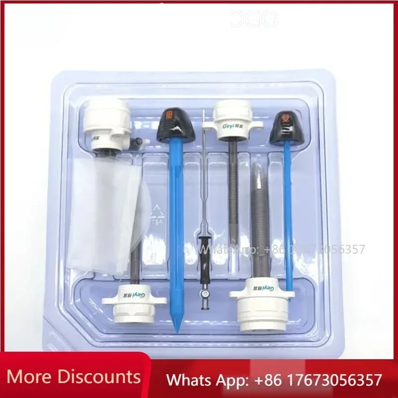 Geyi 5 Mm 10 Mm Single Use Trocar Disposable Trocar- Sets Trocar with Blunt Tip Laparoscopic Surgical Instrument Kit A