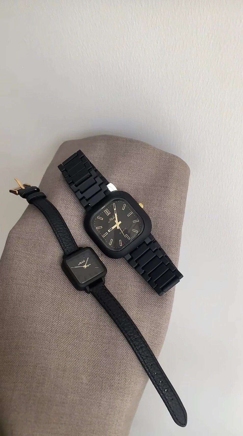 Fashion watch design personality sweet cool black trendy simple temperament quartz watch high-end luxury women's watch
