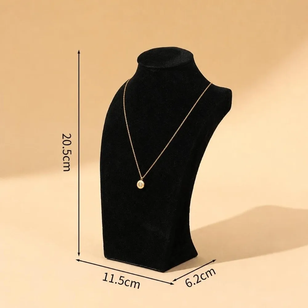 Velvet Cloth Necklace Display Stand Neck Mold Counter Use Jewelry Show Rack Human Shape Counter Display Prop Counter Display