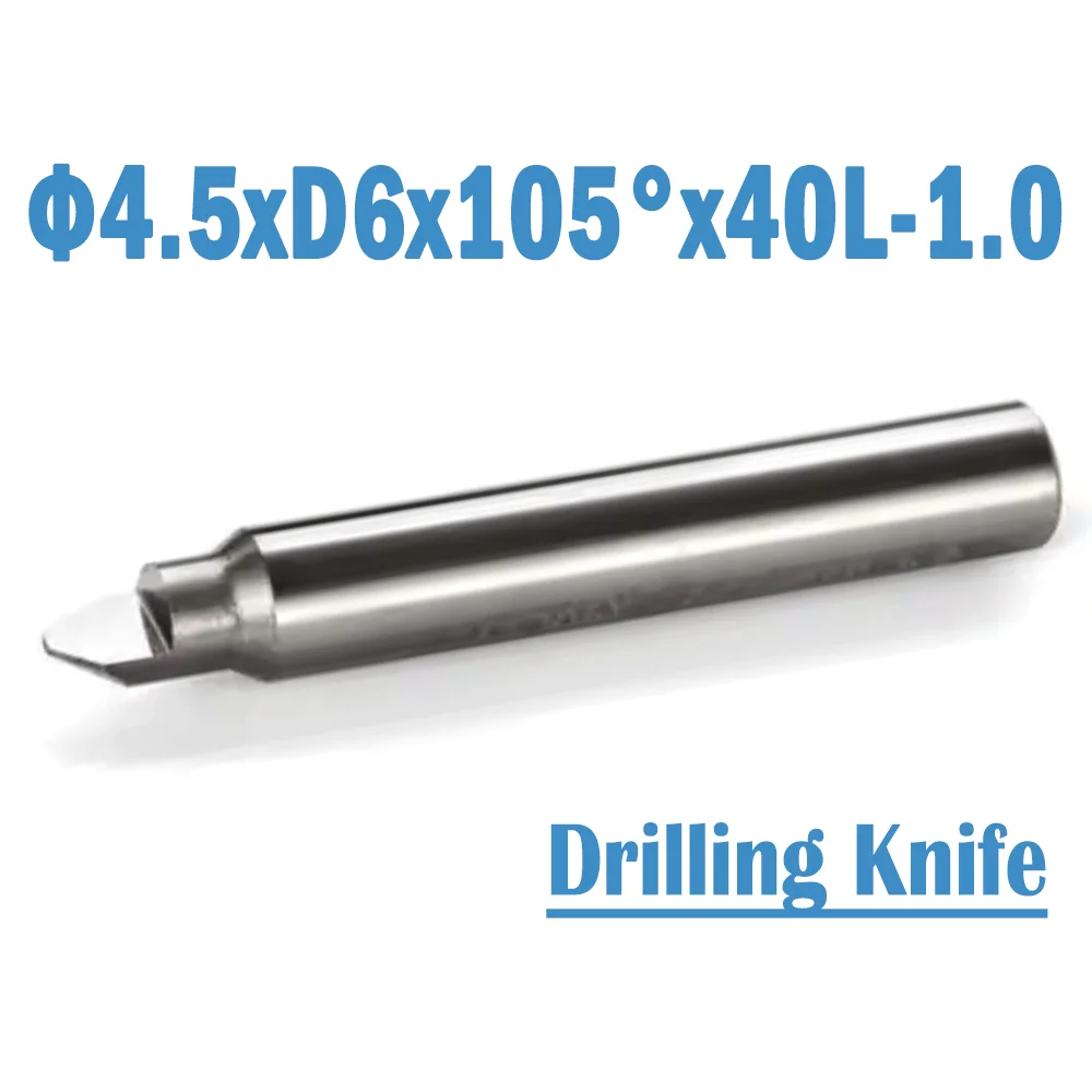 2 Pcs/lot Φ4.5xD6x105°x40L-1.0 Universal 55 Series Carbide Semi-circular Key Cutter Flat Drilling Knife For 363/333L/339/369