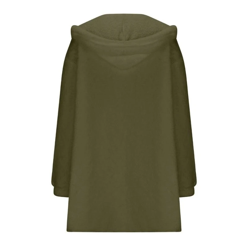 

Женский плюшевый кардиган большого размера, повседневная куртка с капюшоном, удобное зимнее пальто из овечьей кожи