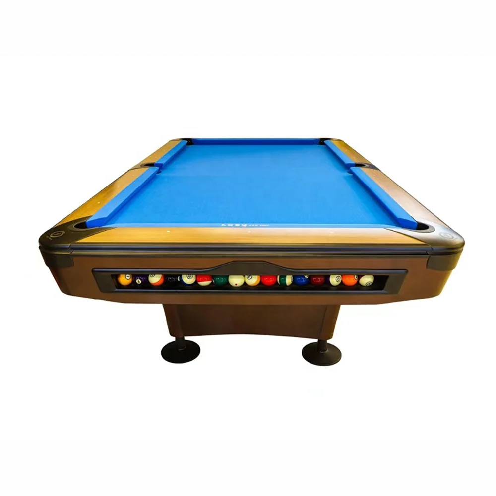 Custom Indoor Solid Wood Slate Bed Modern Ball Return 9 Ball American Pool Table 9ft Billiard for Sale