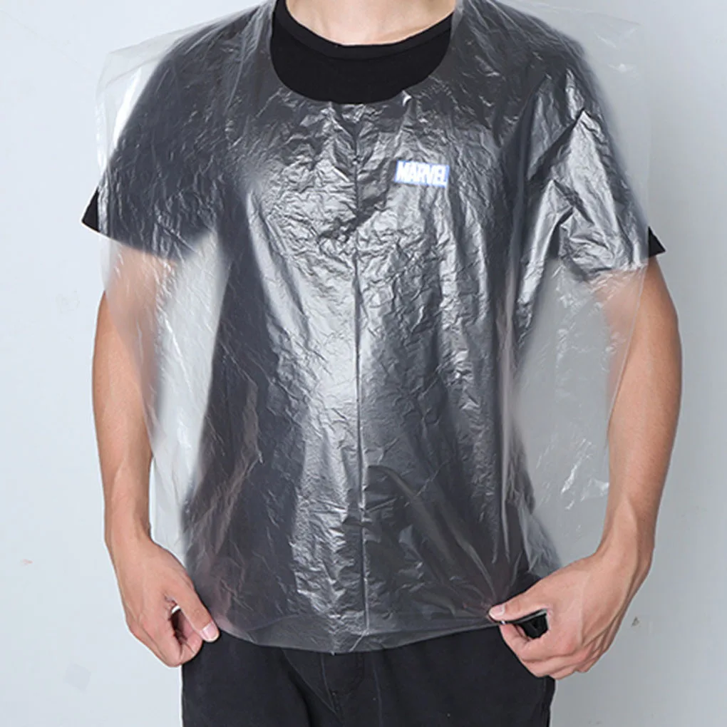 100/200/300PCS Disposable Hairdressing Cape Haircutting Hairstyling Transparent Barber Cloak Hair Dyeing Shawl 60*90cm