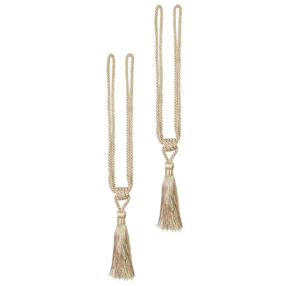 

2 Pcs Curtain Holder Ties Retro Rope Decoration Polyester Window Vintage Tieback Punch Hole