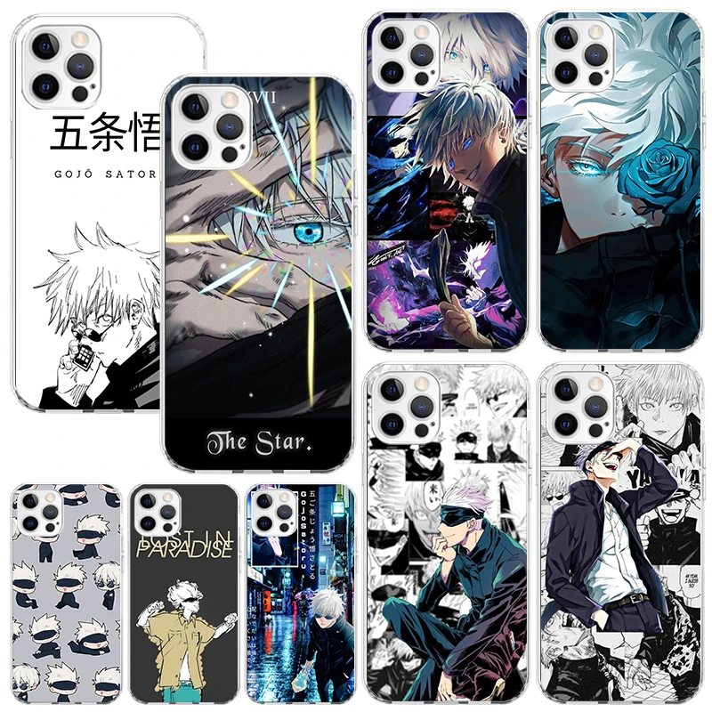 Jujusu-Kaisen Gojo Satoru Phone Case For Iphone 16 15 14 13 Pro Max 12 Mini 11 X Xr Xs 7 Plus 8 + Se 2020 Art Fundas Back Cover