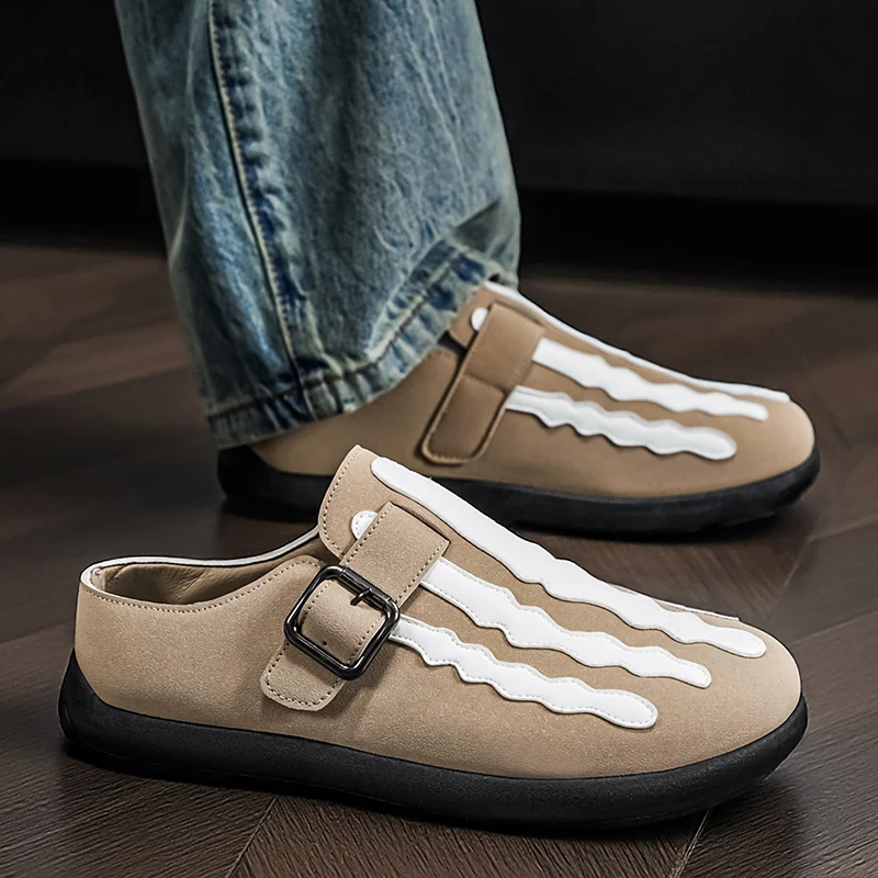 

Men's Summer Slippers Anti-Slip Wear-Resistant Soft Bottom Large Size 47 Style Slip-On Shoes Outdoor Wear