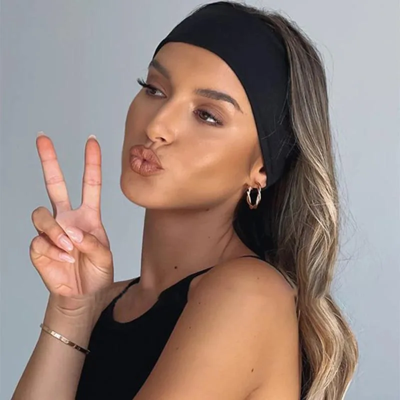 6Pcs Women Headband Solid Twist Cotton Wide Turban Knotted Headwrap Girls Hairband Fashion Hair Accessories Wholesale