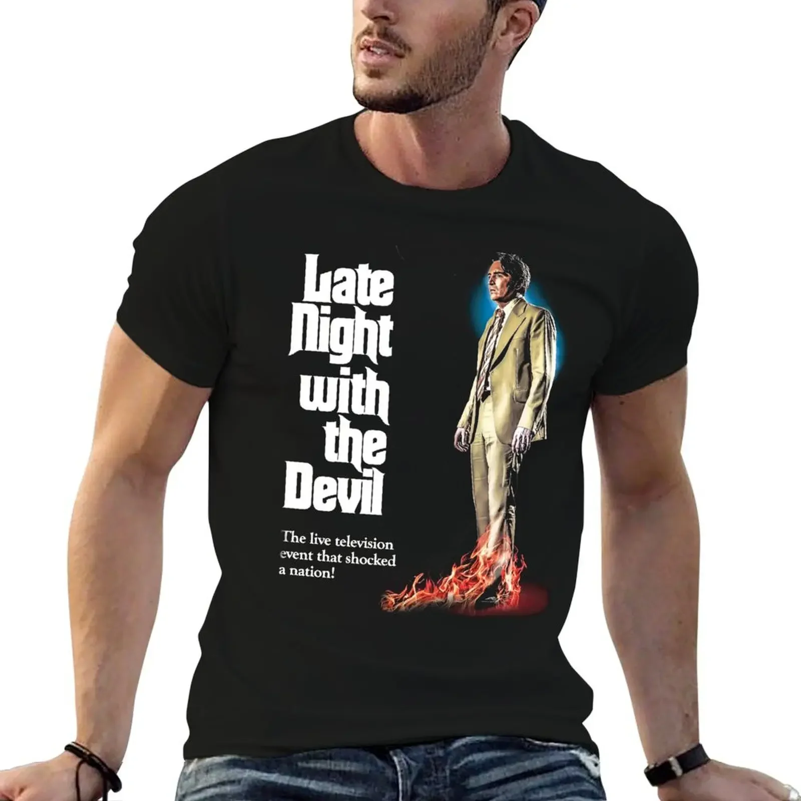

Night With The Devil Zipped Hoodie aesthetic clothes oversizeds sweat shirts, men summer clothes mens graphic t-shirts anime