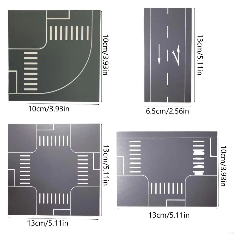 CORB Together Street Plates per bambini giocattolo educativo riutilizzabile design paesaggistico con bordi arrotondati