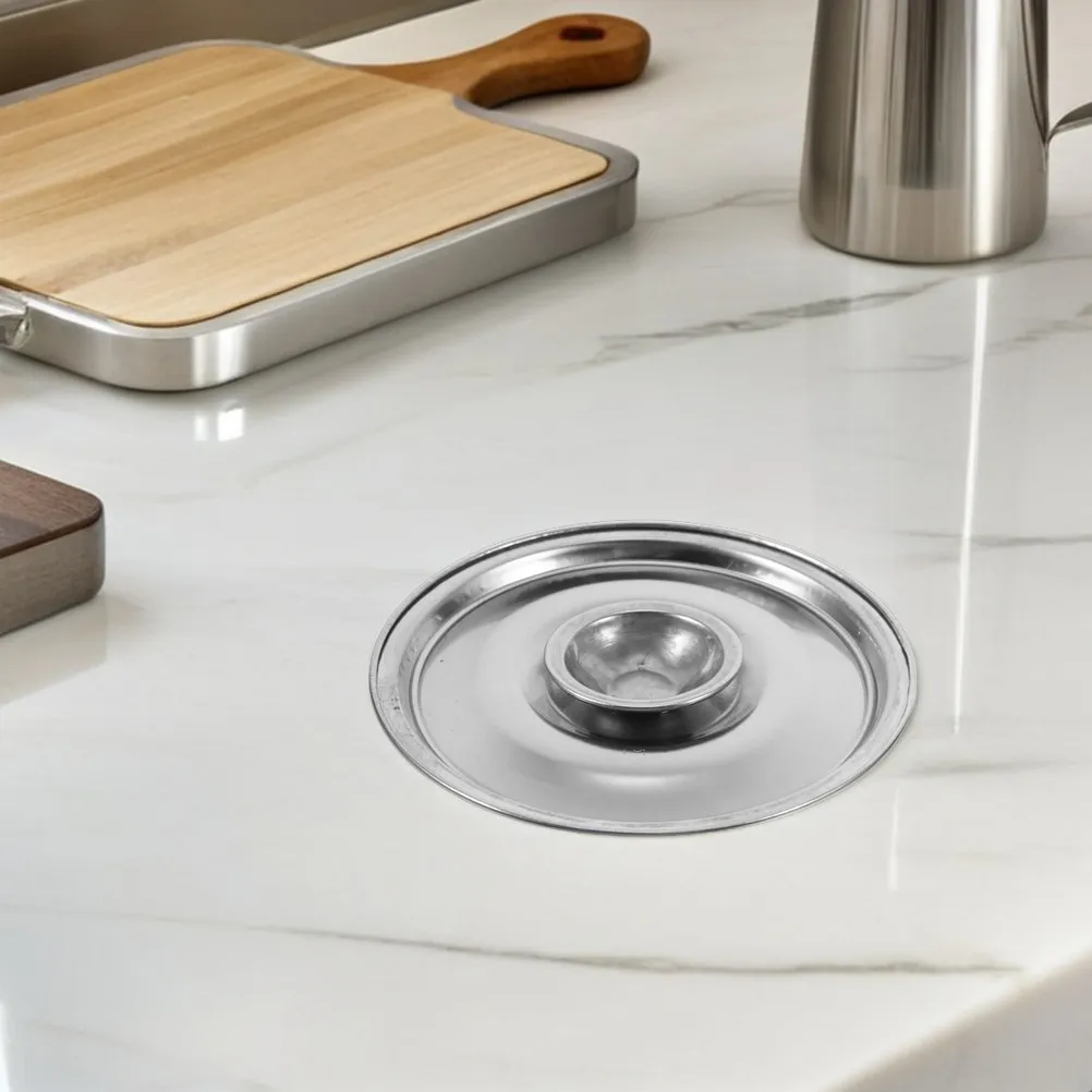 4Pcs Stainless Steel Small Pot Lids 10Cm Universal Lid for Seasoning Pots Oil Jars Bowls Spill Proof Heat Retaining Kitchen