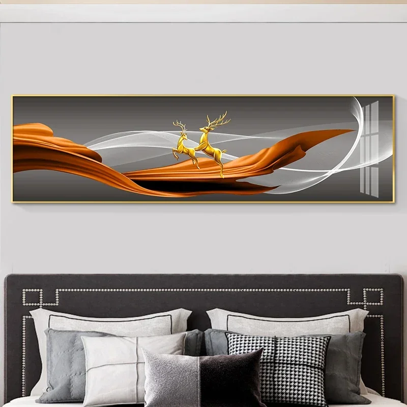Wall Art Pictures Wall Decoration Paintings Light Luxury Mural Deer Painting Calligraphy Arts Room Decoration Poster Decor