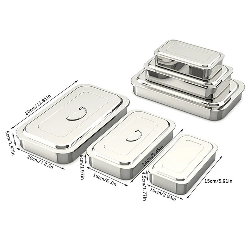 Zahns chale chirurgischer Pflege deckel Sterilisator behälter für medizinische Geräte für Zahnarzt Aufbewahrung sbox Edelstahl Instrument