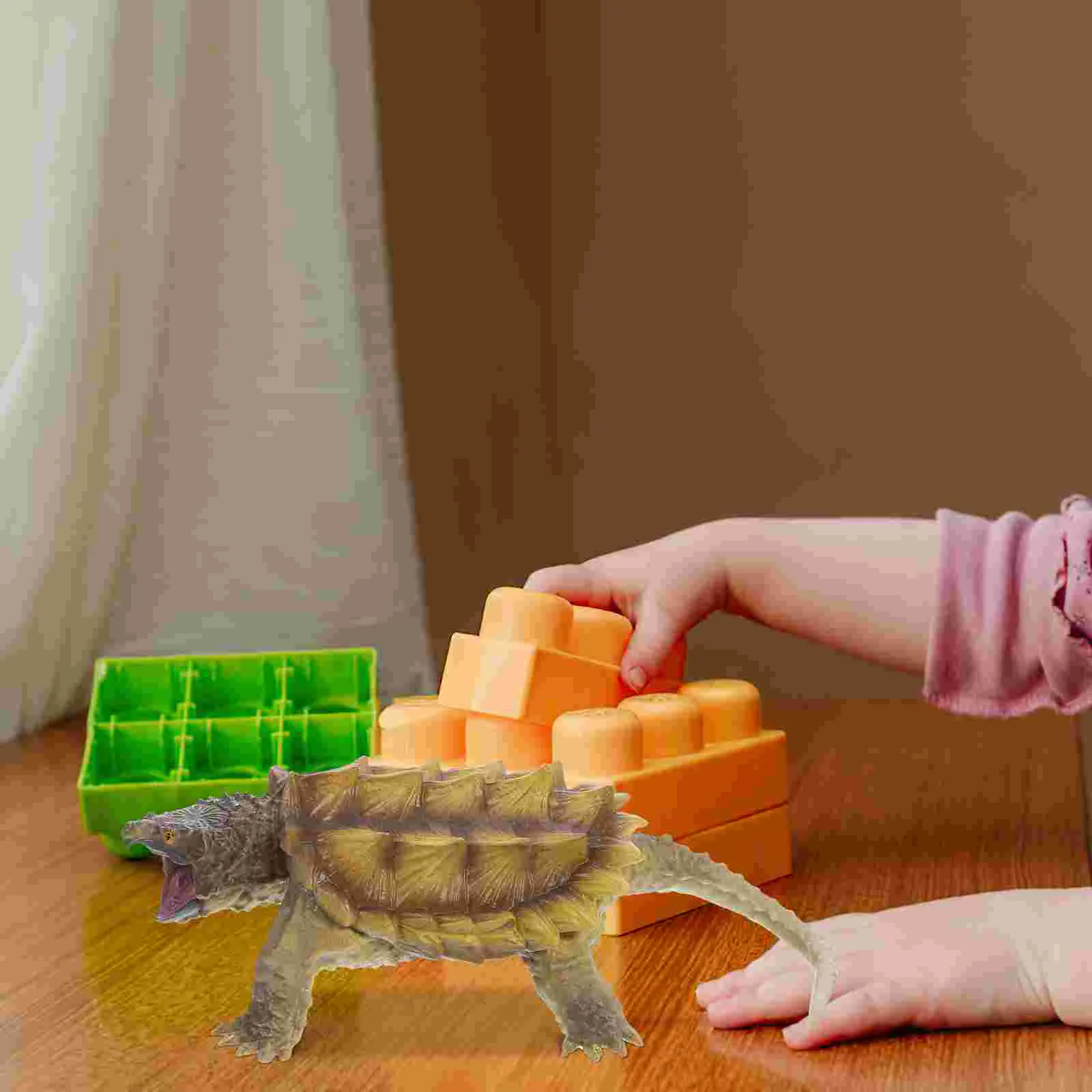 Snapping Turtle Model Kids Toys Simulation Animal Tortoise Figurine Recognition