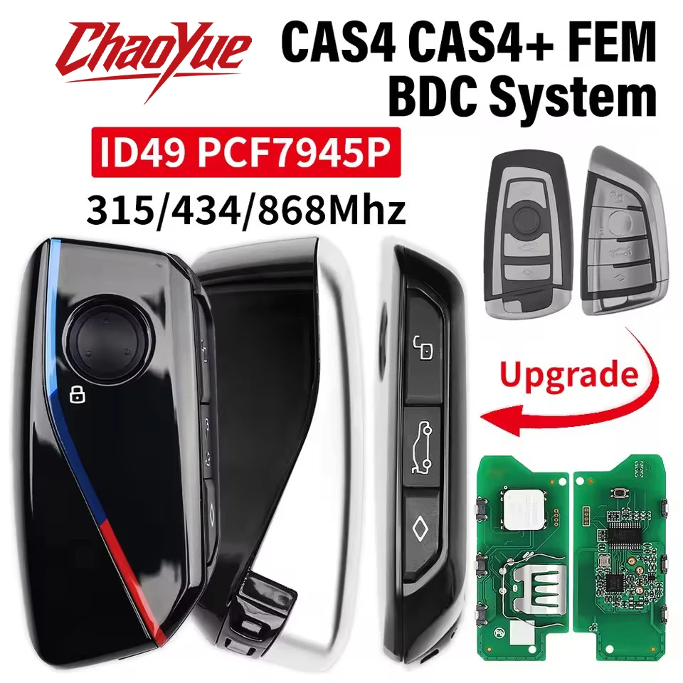 

ChaoYue315/433/868Mhz ID49 Promixity Keyless Go Car Remote Key For BMW 1 3 5 7 Series X1 X3 X5 X6 X7 BDC CAS4 CAS4+ FEM FSystem