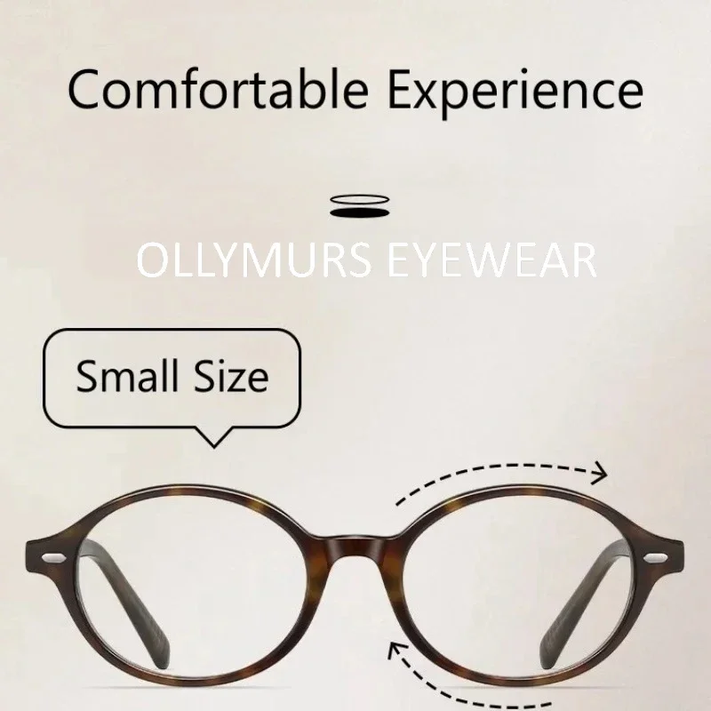 

Очки OLLYMURS в ретро-стиле, круглые, из роскошного ацетата, модные, для женщин с маленьким лицом, оптические, с диоптриями, оправы для мужчин BC8046