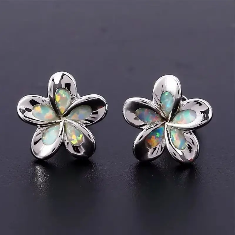 Australian Treasure Three-Dimensional Five-Petal Flower Earrings Fresh Sweet Fashion Commuting Personalized Jewelry Accessory