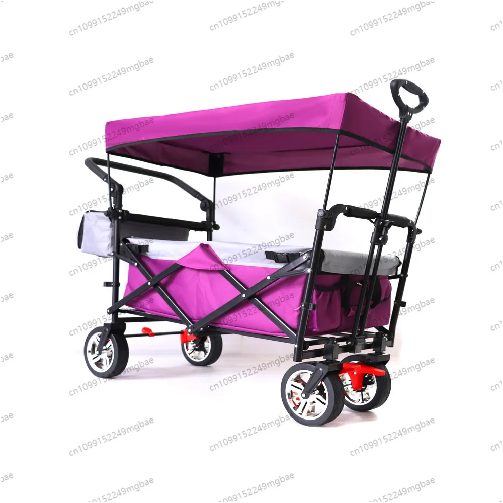 

Outdoor baby walking folding cart with shed children's camper