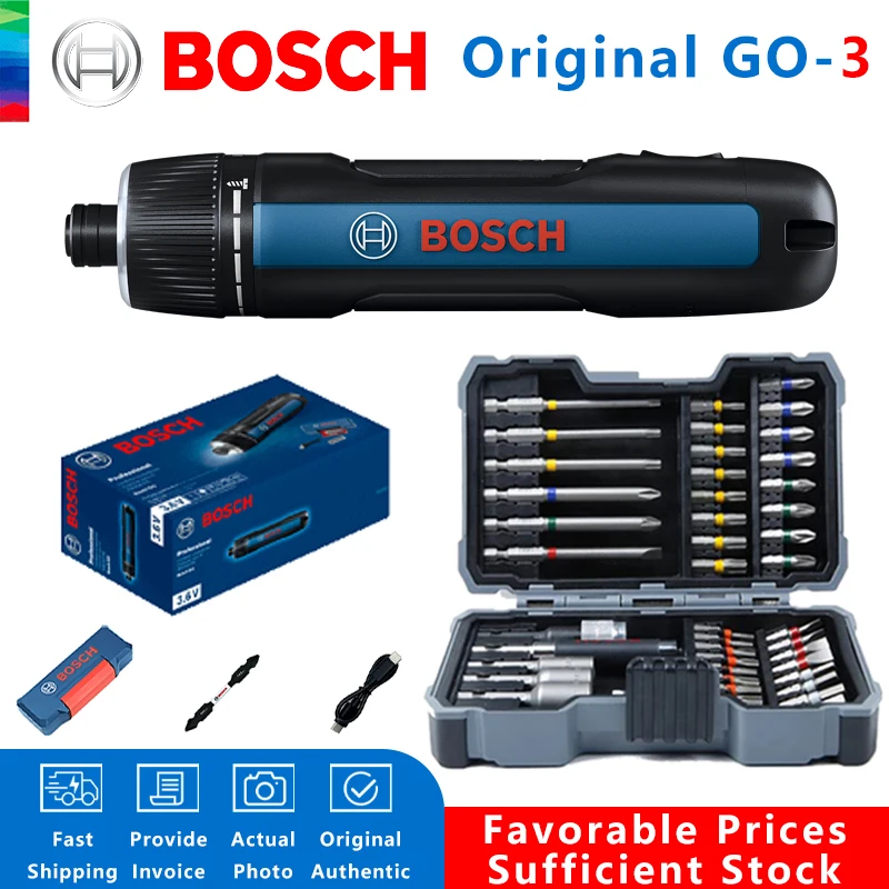 Bosch-go Chave de Fenda sem Fio 3.6v Bateria de Íon de Lítio Recarregável sem Fio Drill com Box Bosch Professional Tool Set