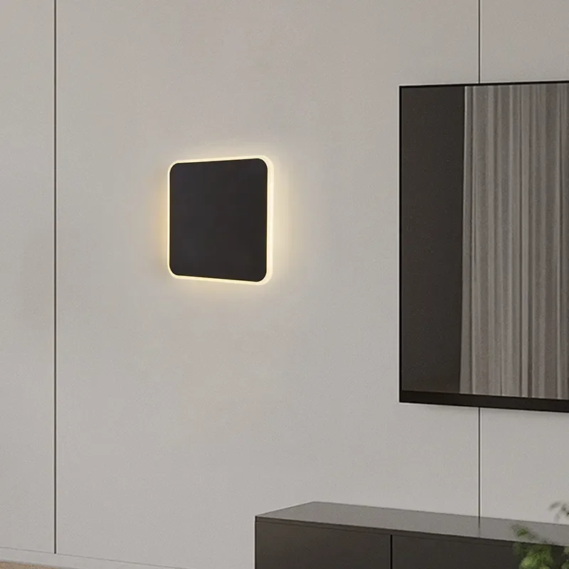 Modern Minimalist LED Square Wall Lamp Touch Control Bedroom Bedside Light for Hallway Corridor Staircase Aisle Sensor