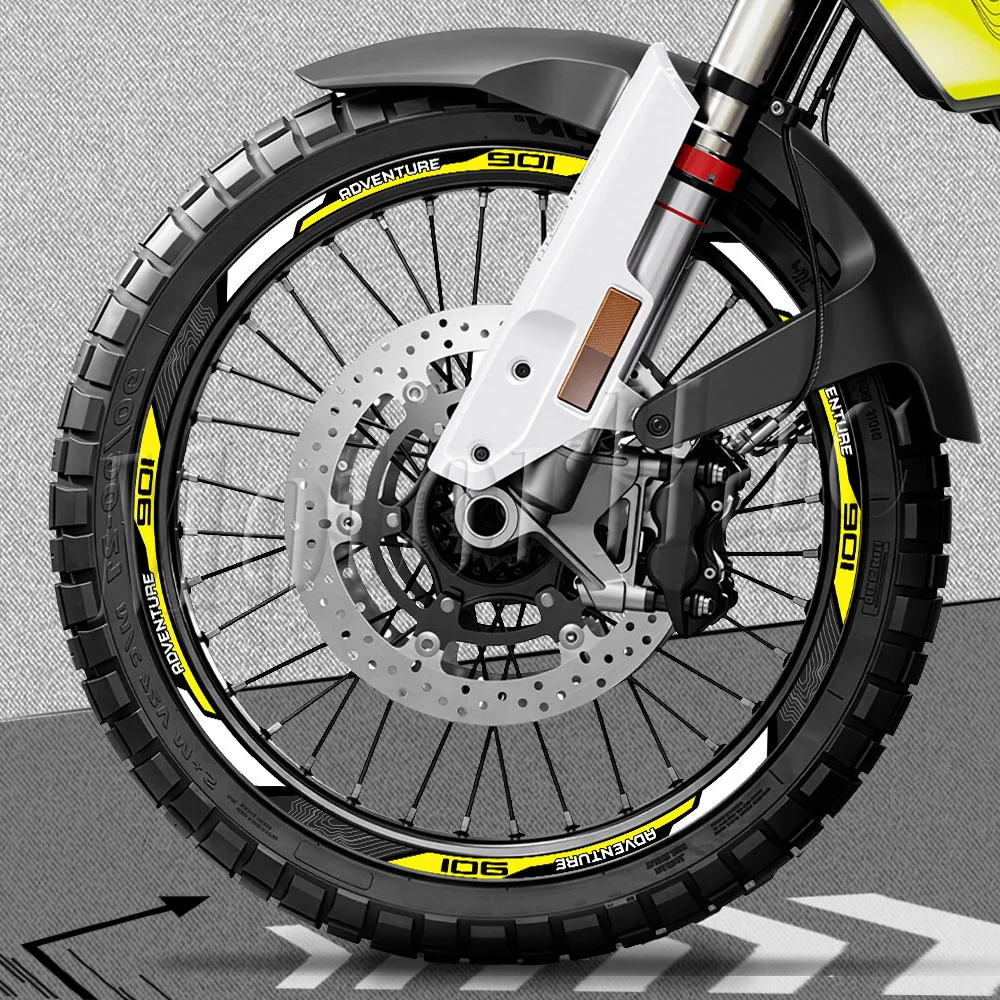 Reflective Motorcycle Wheel Rim Sticker Stripe Decal Waterproof For Husqvarna Norden 901