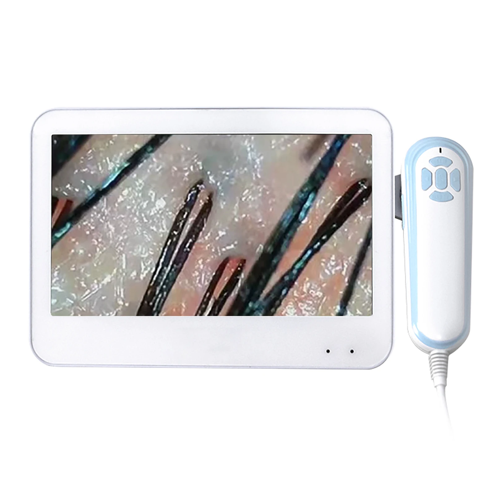 

Анализатор для салонов/СПА/парикмахерских: прибор для тестирования кожи головы и волосяных фолликулов - универсальный аппарат 200X HD с экраном, для диагностики кожи лица