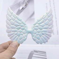 6Pcs/set 108*80mm Shiny Angel Wing Appliques Sided Home Decor Fairy Wing Patches DIY Bag Clothes Headwear Bow Tie Accessories