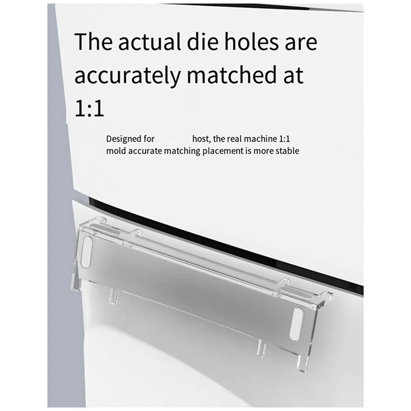 Suporte acrílico transparente para PS5, Horizontal Desktop Placement Bracket, Slim Disc Edition, Peças e Acessórios