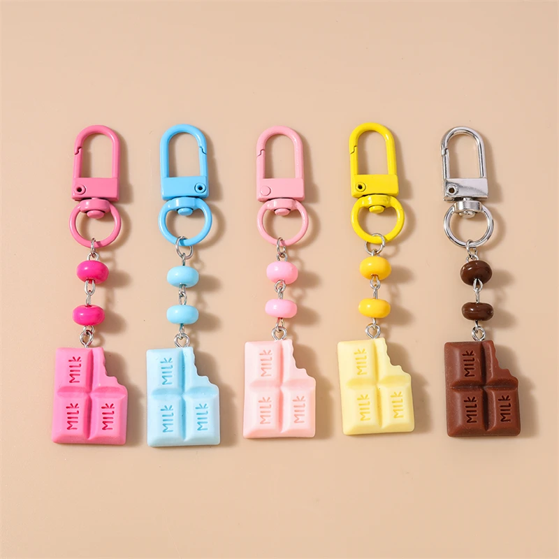 Niedlicher Schlüsselanhänger in Bonbonfarben, Schokolade, für Autoschlüssel, Damen, Herren, Handtaschen, Geldbörsen, Anhänger, Schlüsselringe, Accessoires, DIY-Geschenke – Detail 3