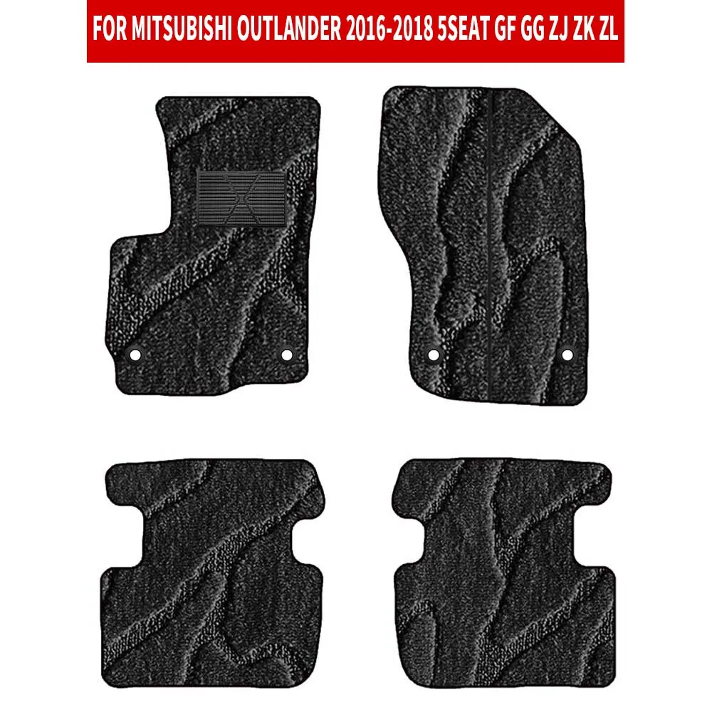 

For Mitsubishi Outlander 2016-2018 5Seat GF GG ZJ ZK ZL Car Mat Interior Accessories Car Floor Mats Full Set