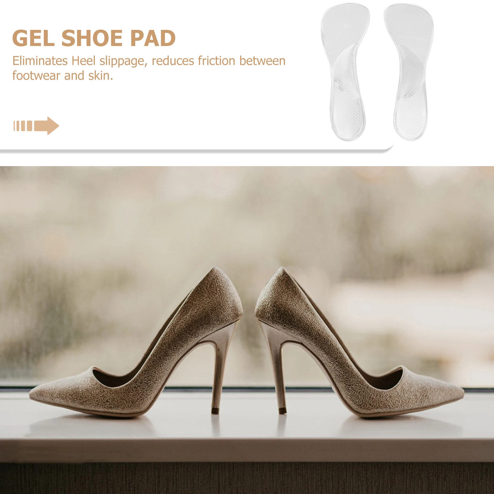 

Gel Insoles Anti-Slip Arch Support Pain Relief Foot Pads High Heel Cushions Women Comfort Silicone Sole Inserts for Foot
