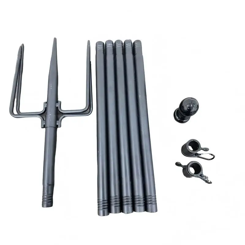 8FT 10FT Splicable Heavy‑Duty Flagpole 5‑Prong Base Stand Garden Yard Decor Holder For Residential Outdoor Lawn Decoration