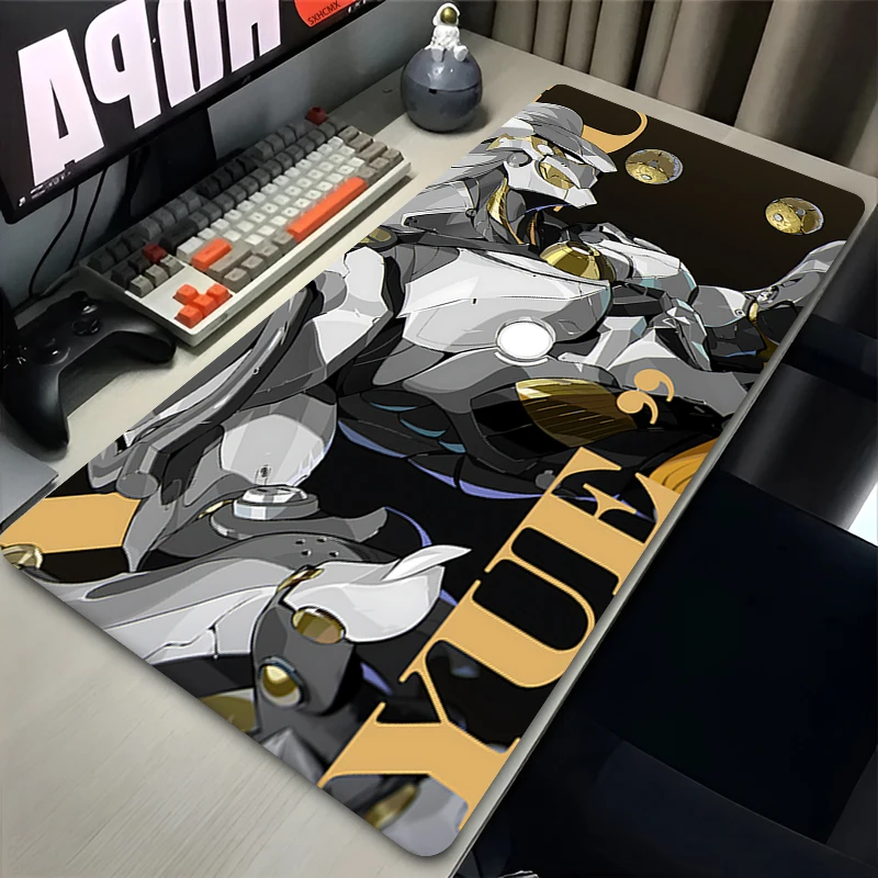 XXL Fire Element Martial Arts Master Anime Gaming Mouse Pad Non-Slip Rubber Stitched Oversized Desk Mat for PC Gamer Durable