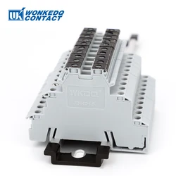 DIKD1.5-PV Din Rail Terminal Block With Equipotential Bonder, 3 Triple Level Screw Connector Sensor Actuator DIKD-1.5-PV