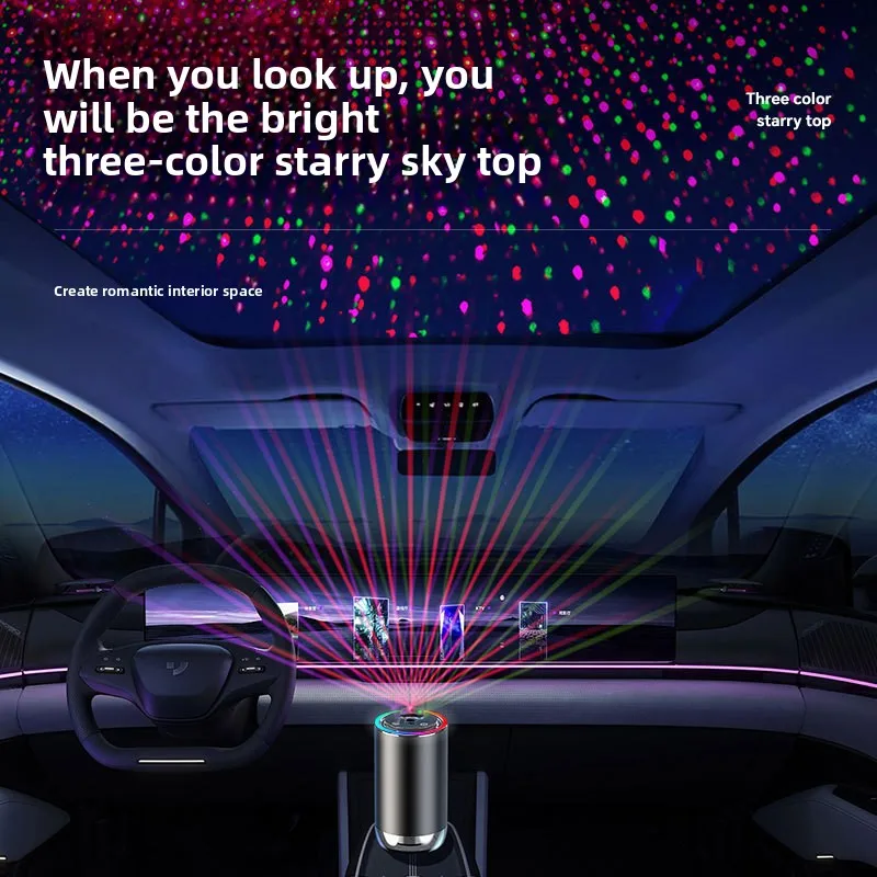 Star sky roof car fragrance spray atmosphere lamp intelligent sound pickup lamp car perfume Milky Stars fragrance 3