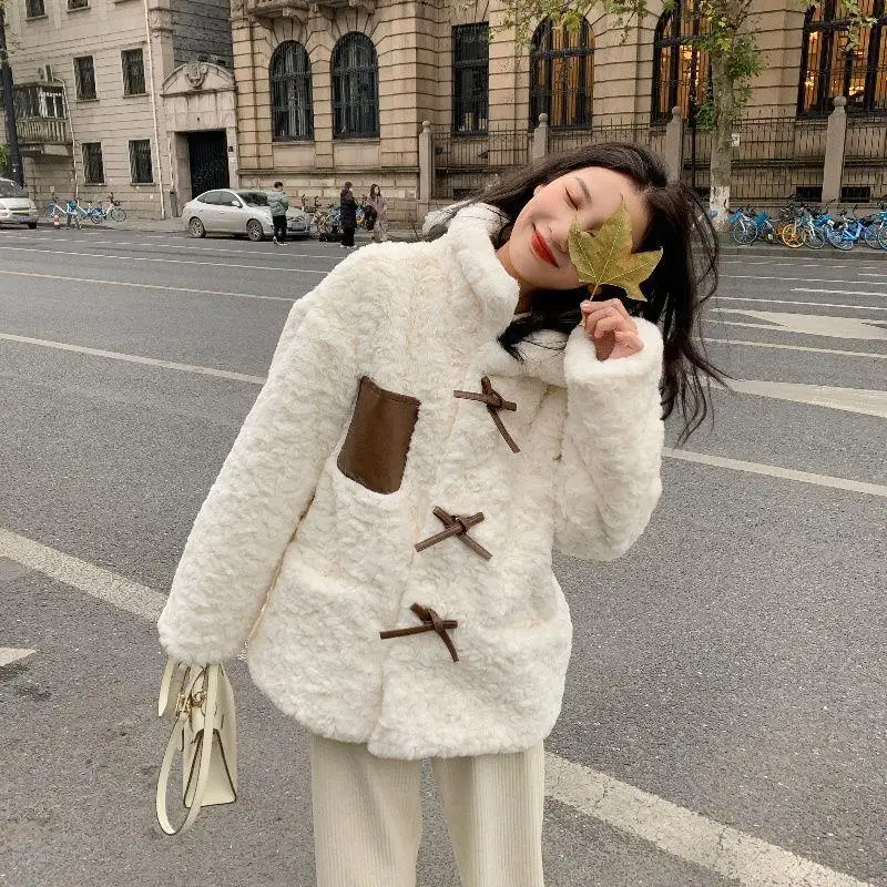 

Куртка из овечьей шерсти, женская длинная женская весенняя легкая красочная дышащая свежая повседневная студенческая современная простая базовая куртка для колледжа