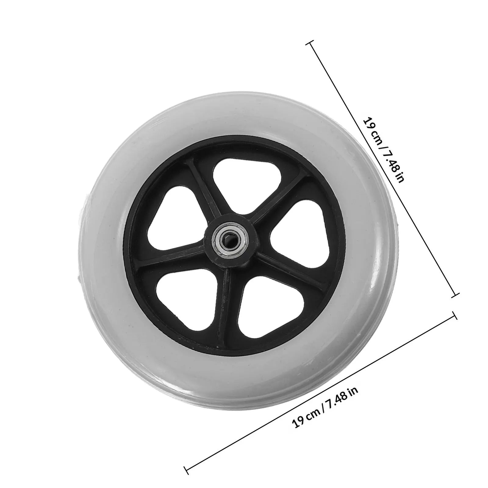 2Pcs Premium Plastic Universal Casters for Wheelchair Front Wheel Rollator Replacement Shopping Cart Trolley Smooth Rolling Wear
