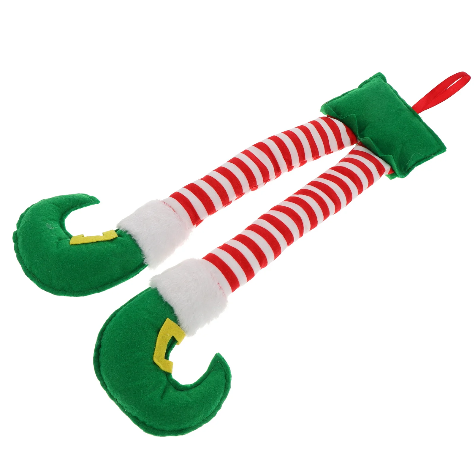 

Christmas Elf Leg Fabric Decor Hanging Ornament Xmas Tree Fireplace Holiday Decorations Leg Christmas Tree Decorations