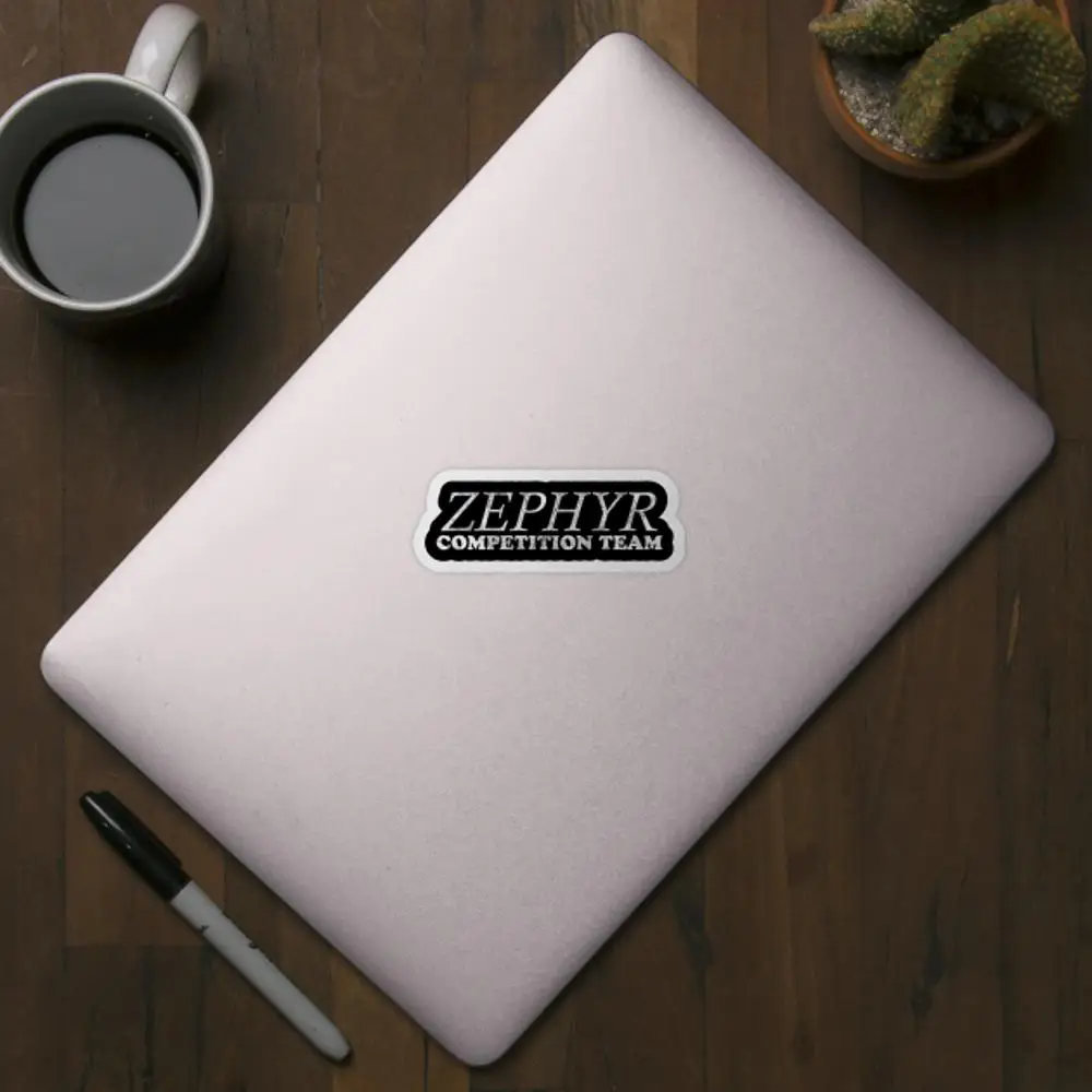 Zephyr Competition Team Sticker for Laptop  Car  Cartoon Art Fashionable  Suitcase